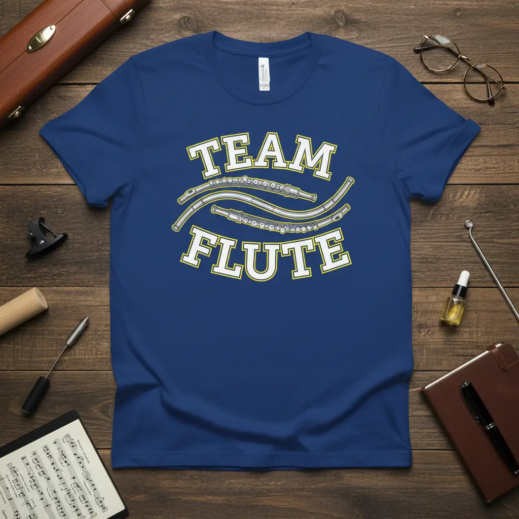 Team Flute T-Shirt Gift for Flute Players & Musicians