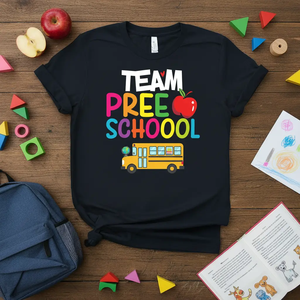 Team Preschool Teacher Back to School Shirt Novelty T-Shirt