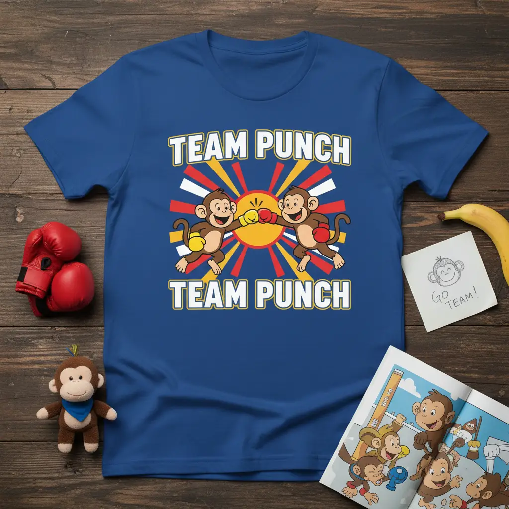 Team Punch Team Punch Monkey Boxing T-Shirt Funny Gift