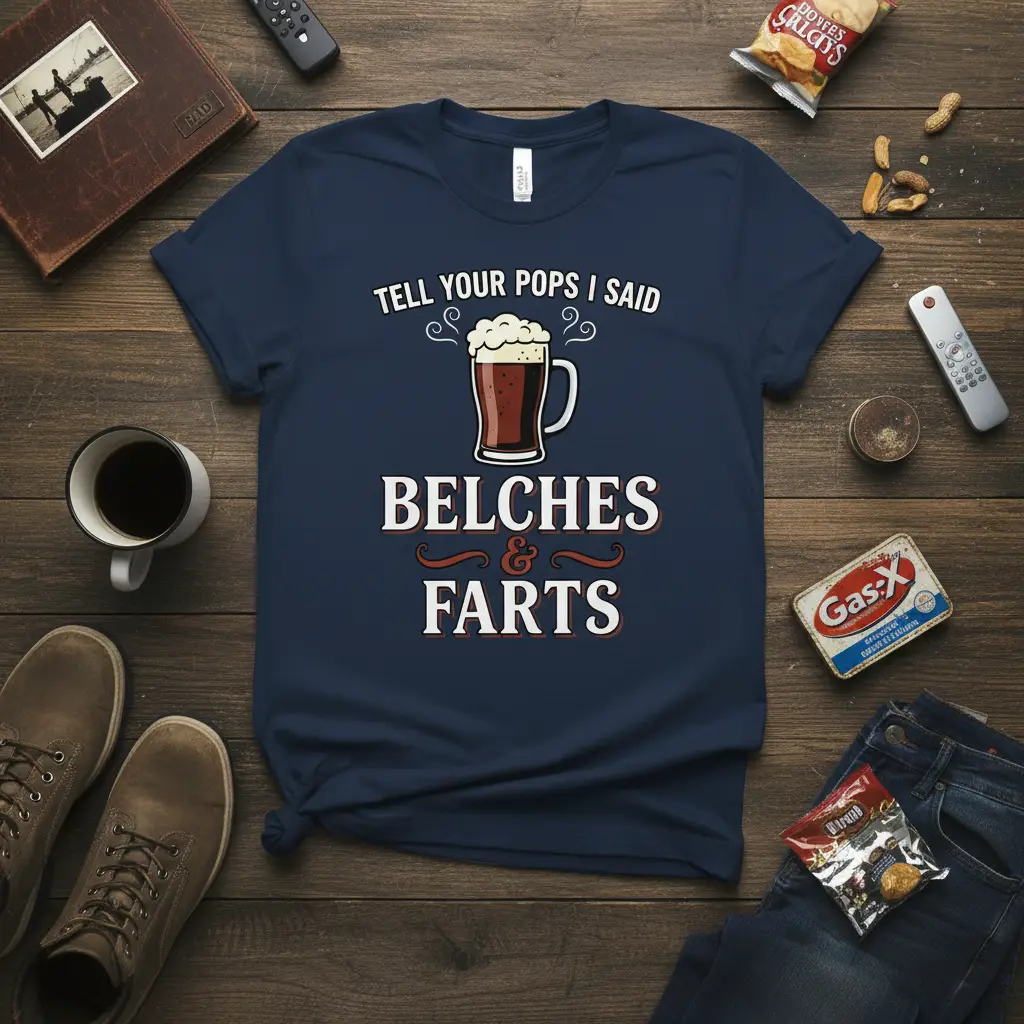 Tell Your Pops I Said Belches & Farts Funny Dad T-Shirt