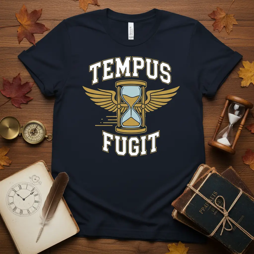 Tempus Fugit Time Flies Hourglass T-Shirt
