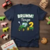 Tengo 2 Tractor Birthday detailed graphic design printed on comfortable cotton t-shirt
