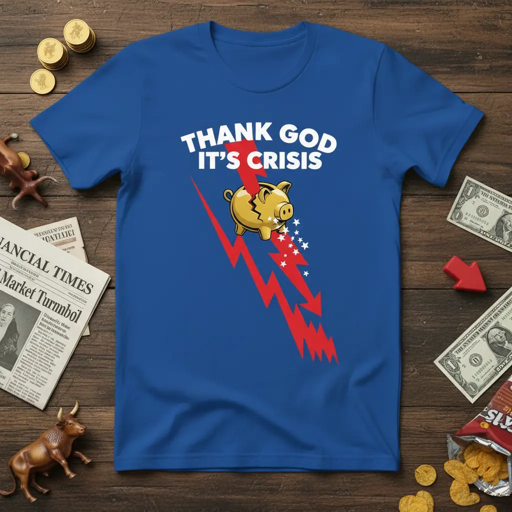 Thank God It’s Crisis Funny Financial Humor T-Shirt