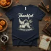 Thankful Harvest Blessings Thanksgiving t-shirt design with cornucopia, pumpkins, apples, and wheat graphics