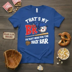 Baseball brother t-shirt with text "That's My Bro I'm Just Here For The Snack Bar" and baseball graphics