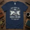 That's What I Do Grow A Beard And I Know Things quote t-shirt with owl and books graphic