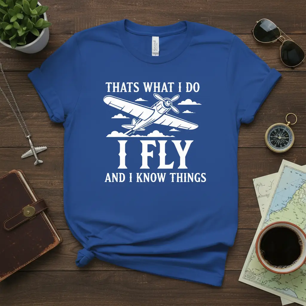 Thats What I Do I Fly and Know Things Pilot T-Shirt