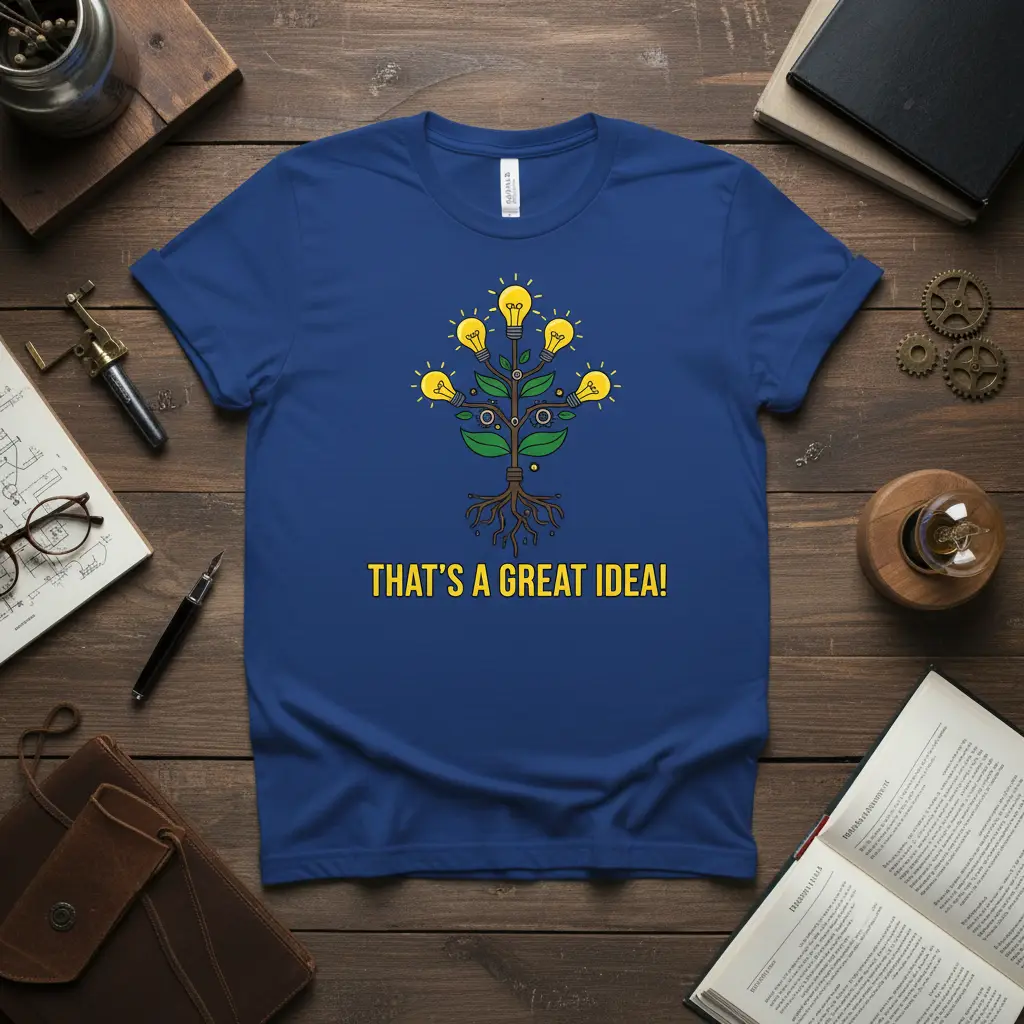 That’s a Great Idea! Lightbulb Tree T-Shirt Innovation Gift