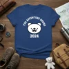 THE ADVENTURE BEGINS 2024 eye-catching graphic design printed on comfortable cotton t-shirt