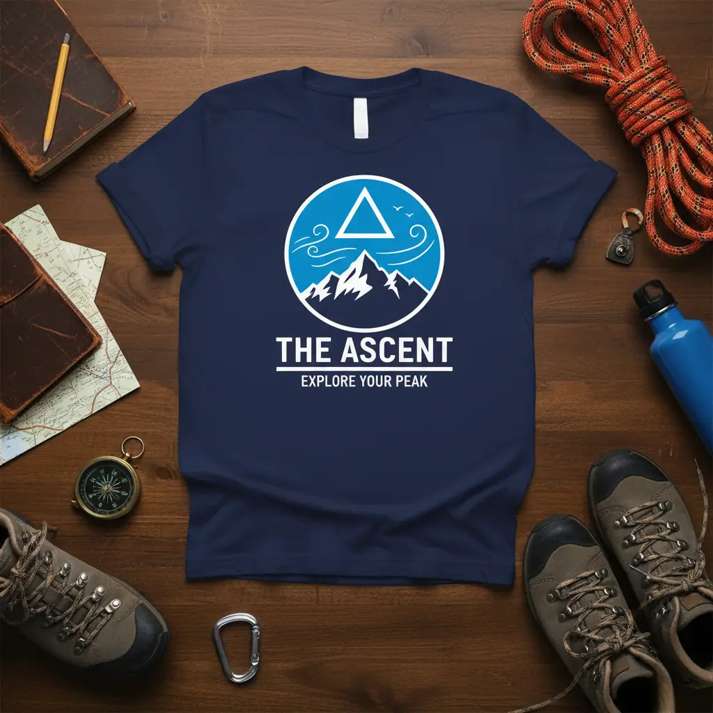 The Ascent Explore Your Peak Mountain Climber T-Shirt
