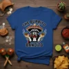 The Burrito Bandito text with a raccoon character holding burritos, wearing a sombrero and suit