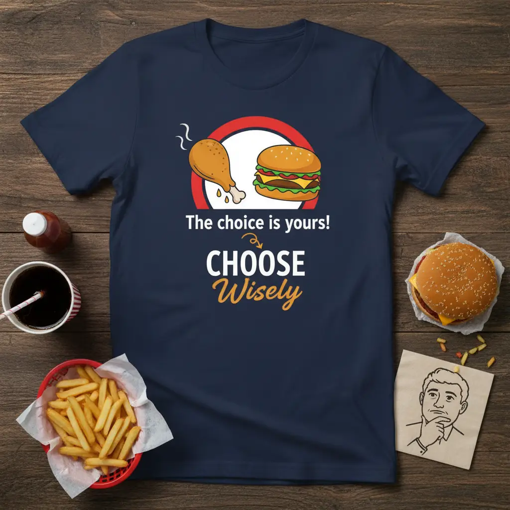 The Choice Is Yours! Choose Wisely T-Shirt Funny Foodie Gift
