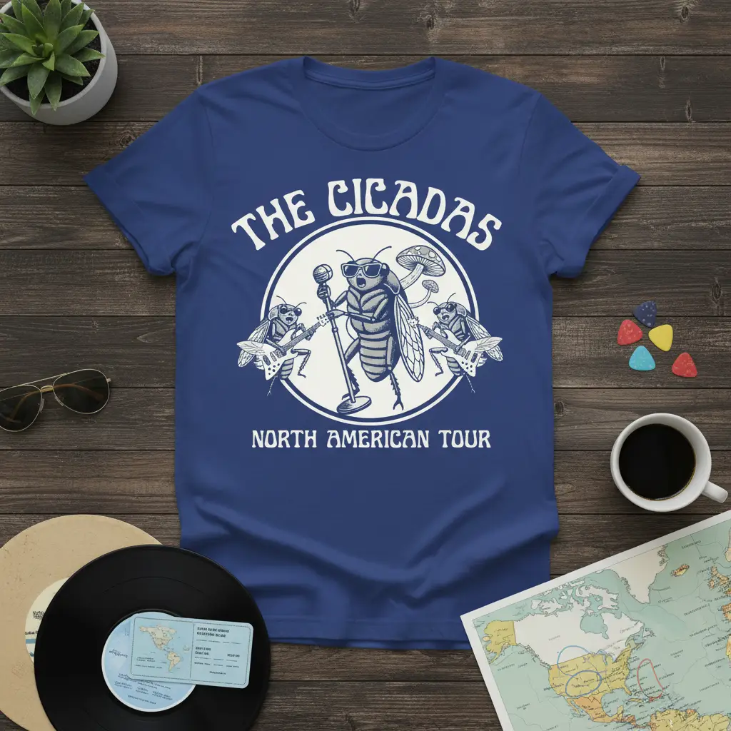 The Cicadas North American Tour Band T-Shirt Music Fan Gift