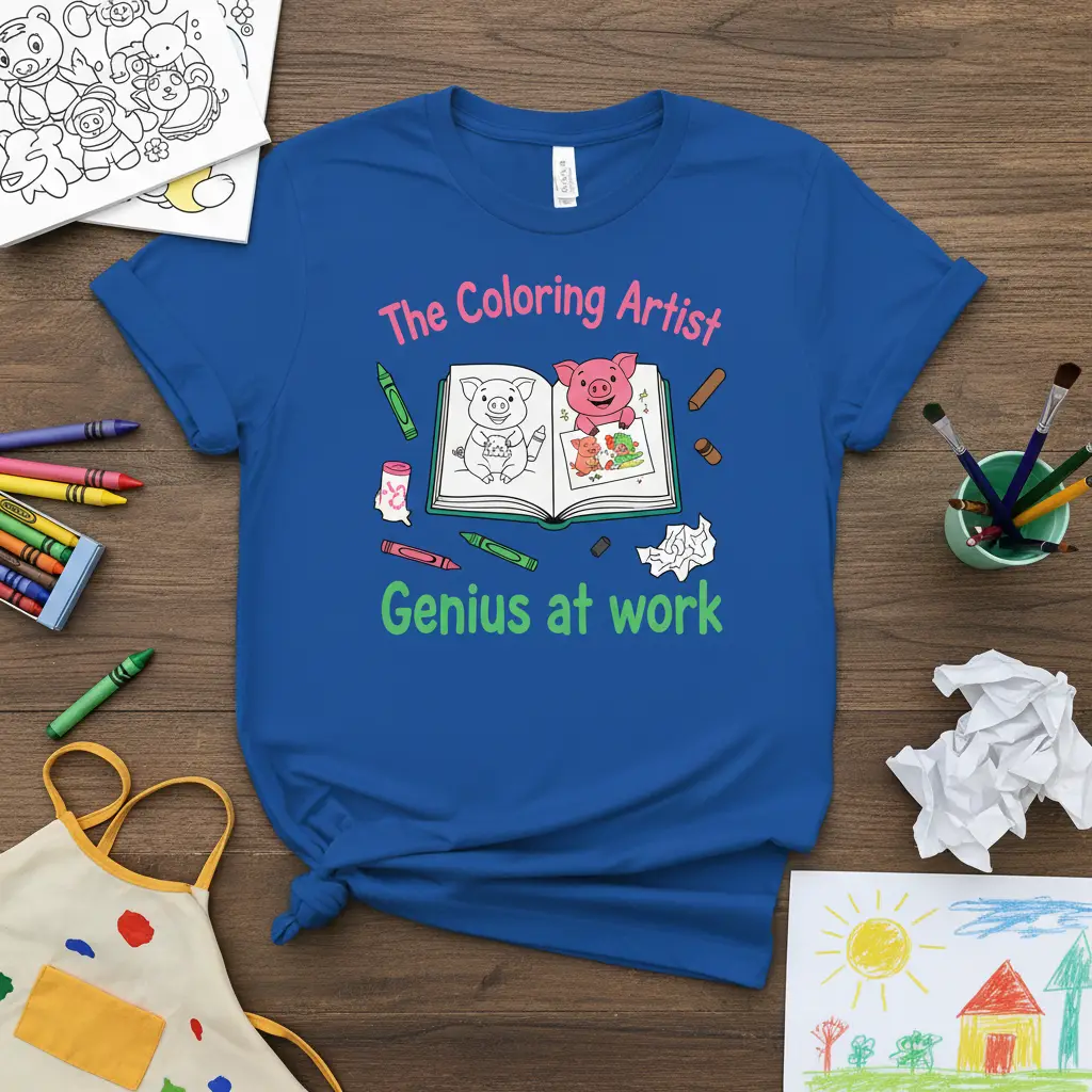 The Coloring Artist Genius at Work T-Shirt Funny Art Gift