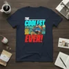 The Coolest Cat Dad Ever! stylish graphic design printed on comfortable cotton t-shirt