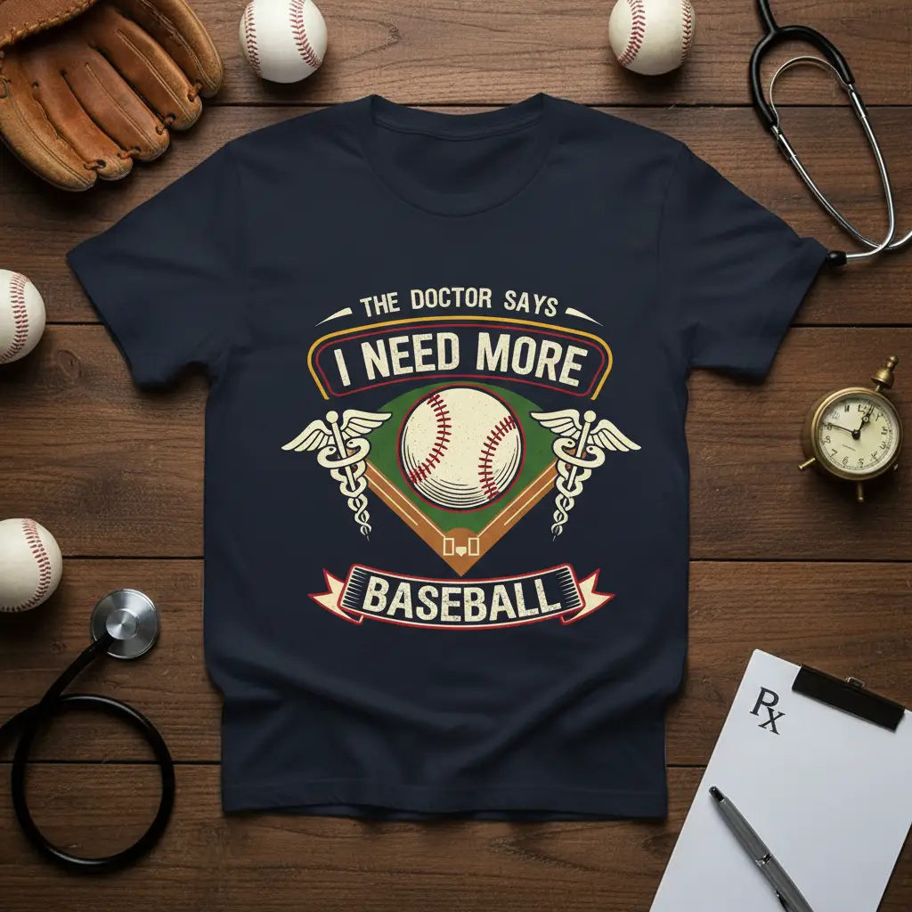 The Doctor Says I Need More Baseball T-Shirt for Fans