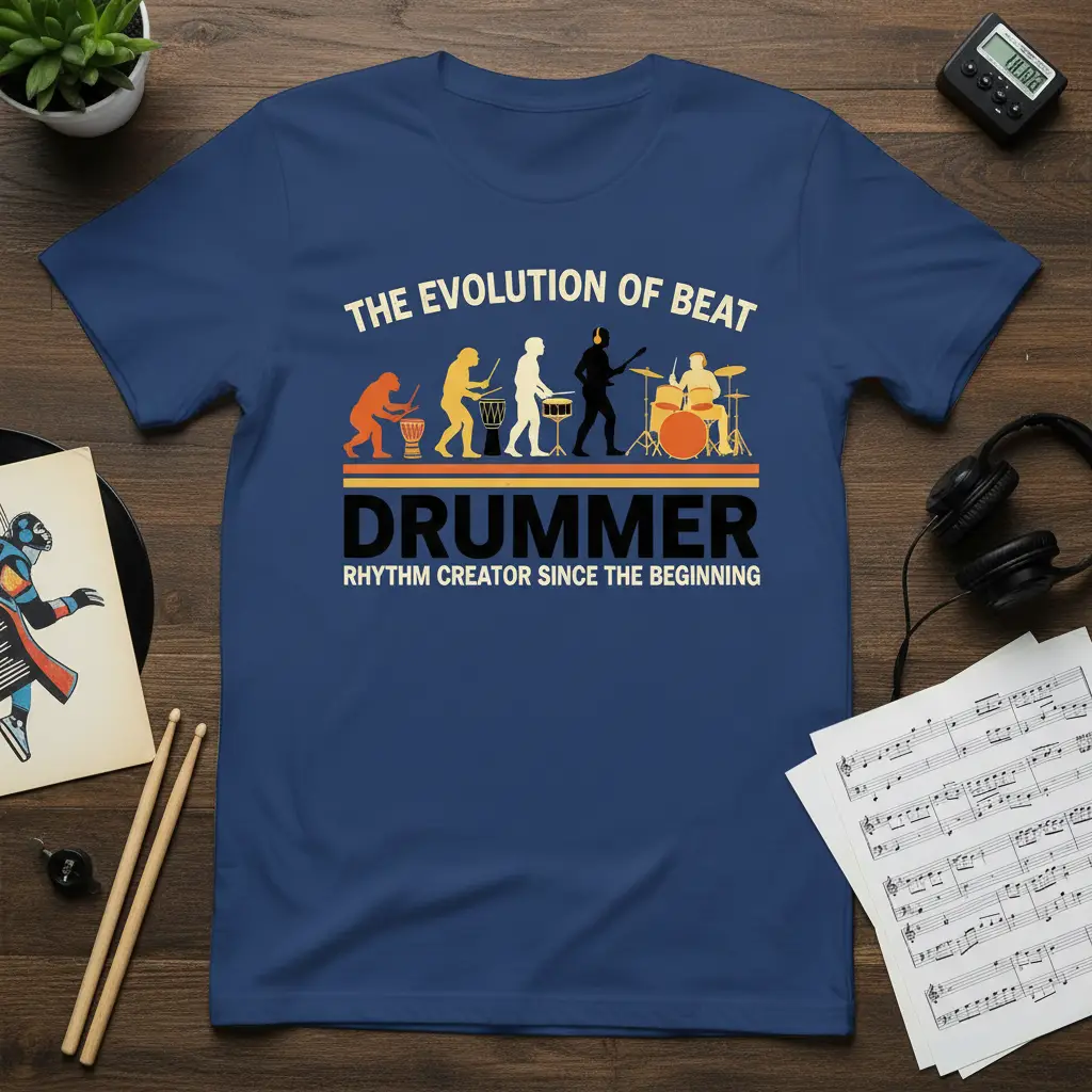 The Evolution of Beat Drummer Rhythm Creator T-Shirt