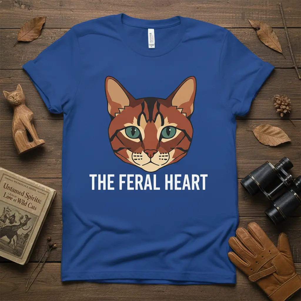 The Feral Heart Cat T-Shirt Unique Gift for Cat Lovers