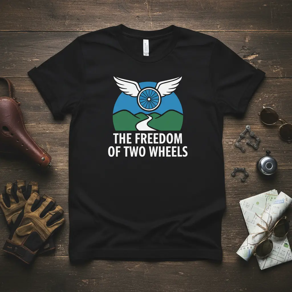 The Freedom of Two Wheels Biker T-Shirt Adventure Gift