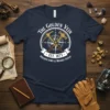 The Golden Vein Est. 1873 Prospectors & Miners Guild t-shirt design with crossed pickaxe and hammer over a compass