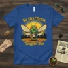 The Great Cicada Comeback Tour t-shirt design with a cartoon cicada playing guitar in front of a microphone and a