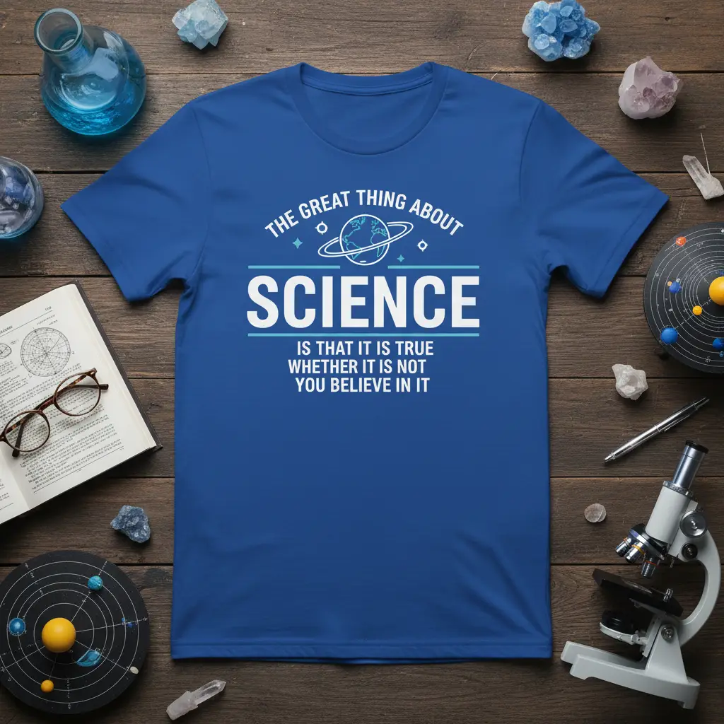 The Great Thing About Science Quote T-Shirt for Enthusiasts