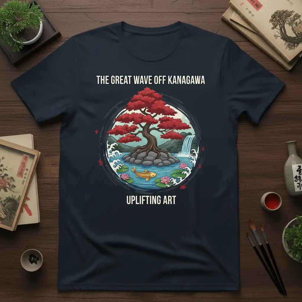 The Great Wave Off Kanagawa Uplifting Art T-Shirt