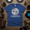 The Group of Four t-shirt design featuring four illustrated male faces in a circle with the text "THE GROUP OF