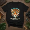 The Jungle Cat Spirit Of The Wild t-shirt design featuring a colorful jaguar face graphic