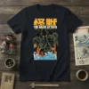 The Kaiju Attack T-Shirt with Japanese Kanji and a giant octopus monster attacking a city skyline
