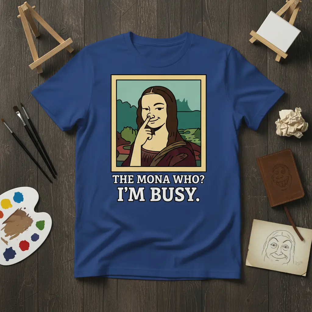 The Mona Who? I’m Busy. Funny Art History T-Shirt