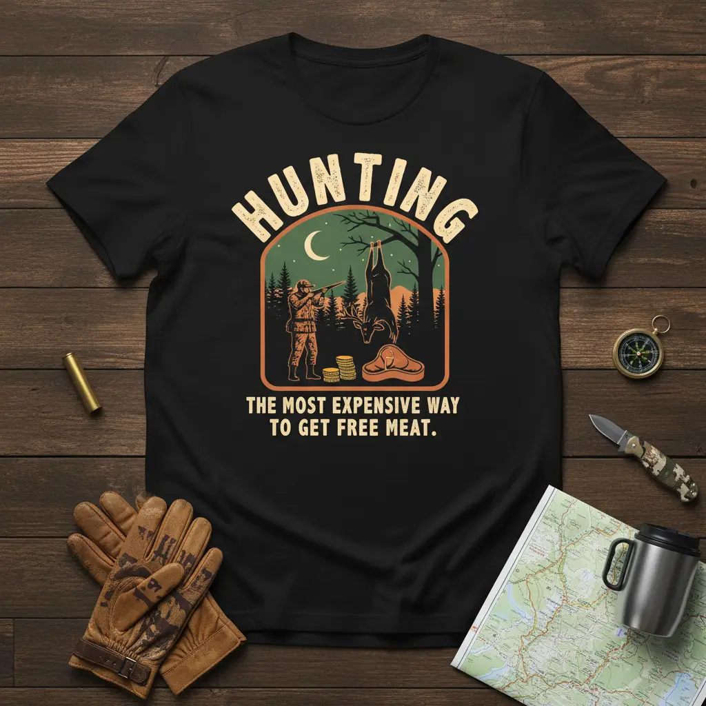 The Most Expensive Way to Get Free Meat Hunting T-Shirt