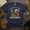 The Pheasant Capital of the World South Dakota t-shirt design with a pheasant graphic and wheat stalks