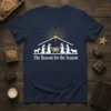 The Reason for the Season Christmas Nativity Scene T-Shirt with star and figures