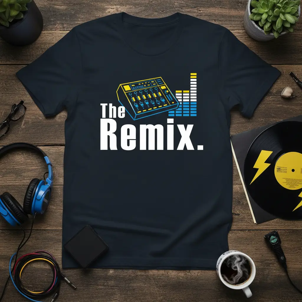 The Remix. Dj Audio Mixer T-Shirt Music Producer Gift