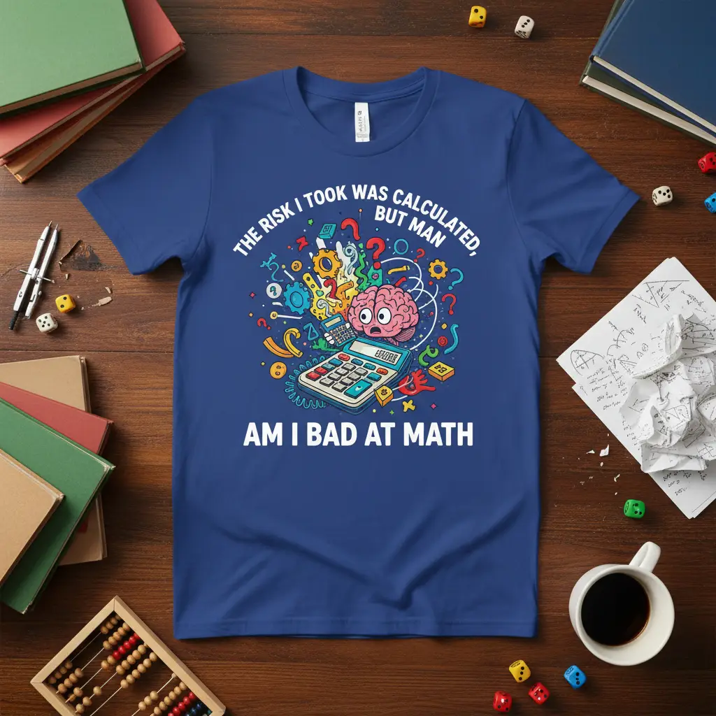 The Risk I Took Was Calculated but Man Am I Bad at Math T-Shirt