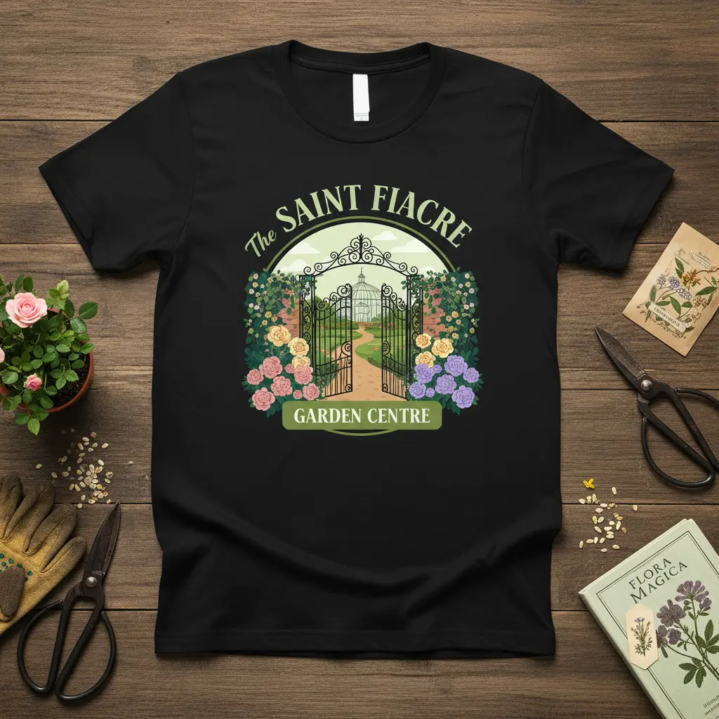 The Saint Fiacre Garden Centre T-Shirt Botanical Design