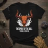 The Spirit Of The Bull Forge & Fire Co. T-Shirt featuring a stylized bull skull with smoke details