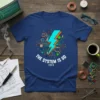 Blue t-shirt with "The System Is Go 2024" text and a circuit board lightning bolt graphic