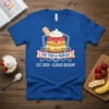 The Trifle Parfait Est. 2023 Classic Dessert t-shirt design featuring a layered parfait graphic