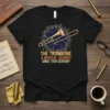 The Trombone A Musical Journey Since 15th Century text with trombone graphic on black t-shirt