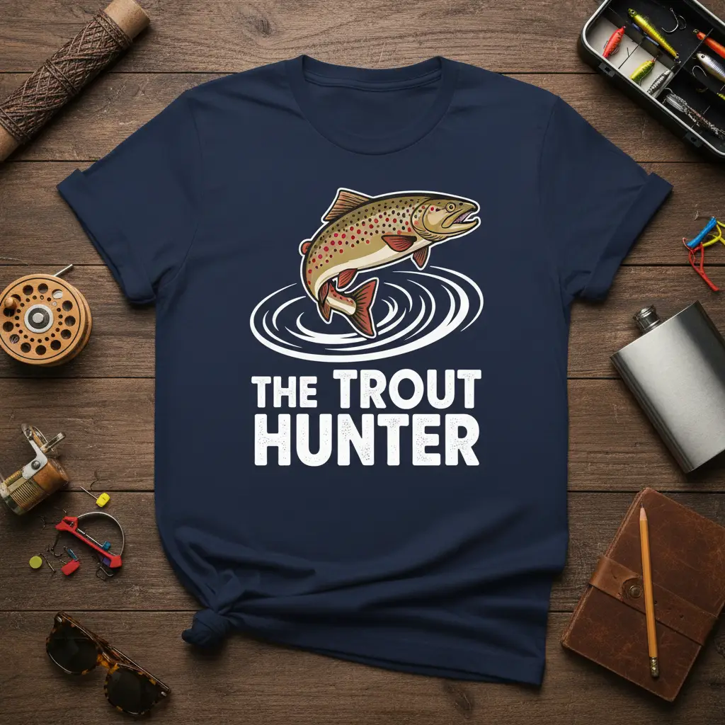 The Trout Hunter Fishing T-Shirt Angler Gift Idea