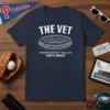 The Vet Veteran's Stadium Philly 1971-2003 t-shirt design with stadium graphic and text