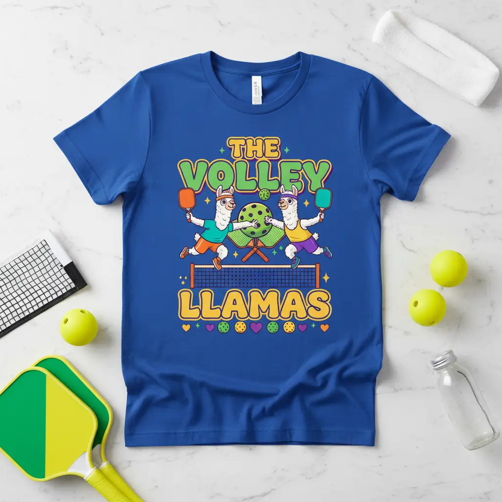 The Volley Llamas Pickleball T-Shirt Funny Llama Gift