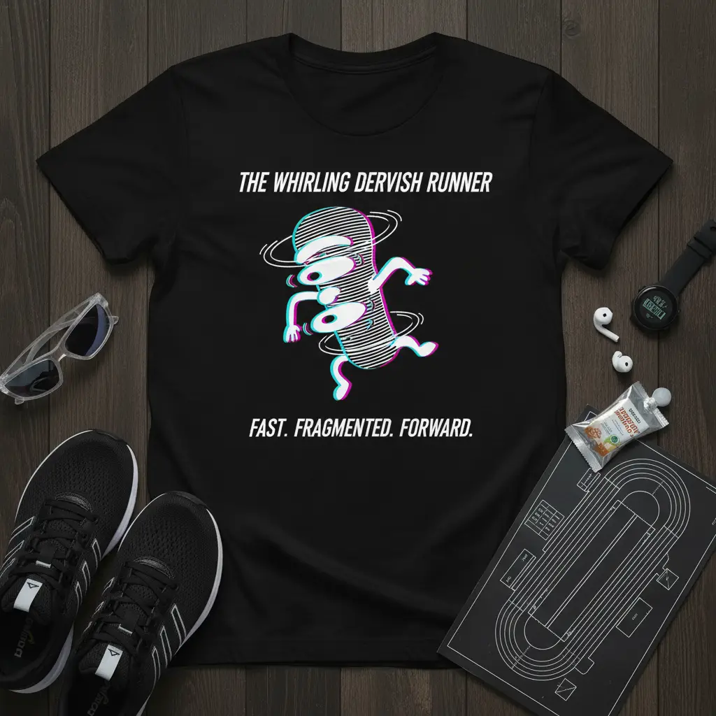 The Whirling Dervish Runner Fast Fragmented Forward T-Shirt