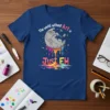 The world without Art is JUST EH t-shirt design with melting Earth graphic and colorful paint drips