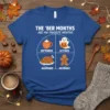 The 'Ber Months Are My Favorite Months t-shirt design with icons for September, October, November, and December