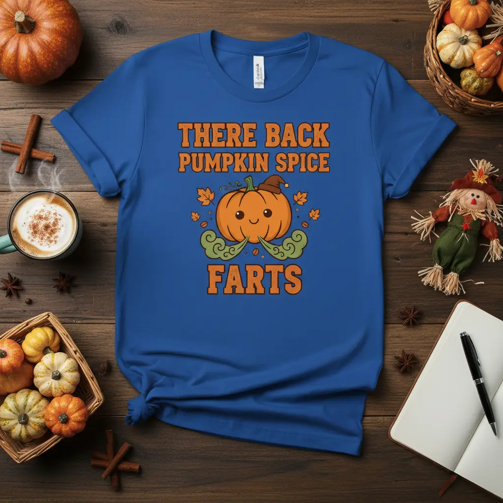 There Back Pumpkin Spice Farts Funny Fall T-Shirt