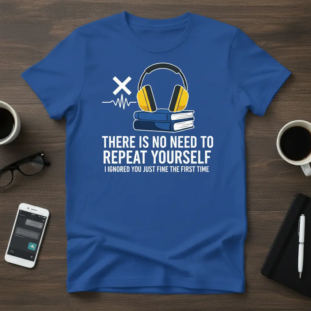 There Is No Need to Repeat Yourself T-Shirt Funny Quote Gift
