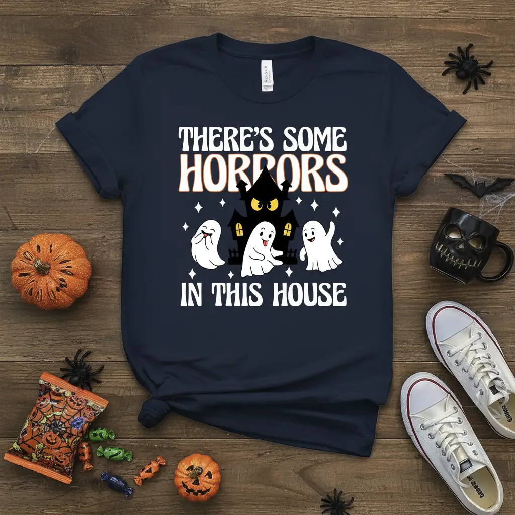 There’s Some Horrors in This House Halloween T-Shirt
